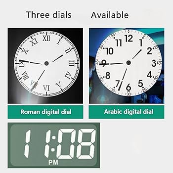 【未使用品】Projection Clock アラビック ホワイト Amazon.com: ZXSYYDS LED Projection Clock, 180 ° Rotatable